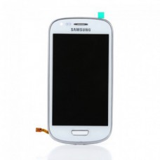Digitizer + Lcd + Frame (wit) Galaxy S3 Mini (I8190)